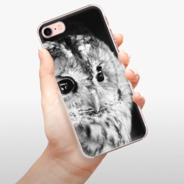Plastové pouzdro iSaprio - BW Owl - iPhone 7