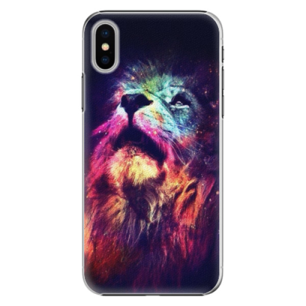 Plastové pouzdro iSaprio - Lion in Colors - iPhone X