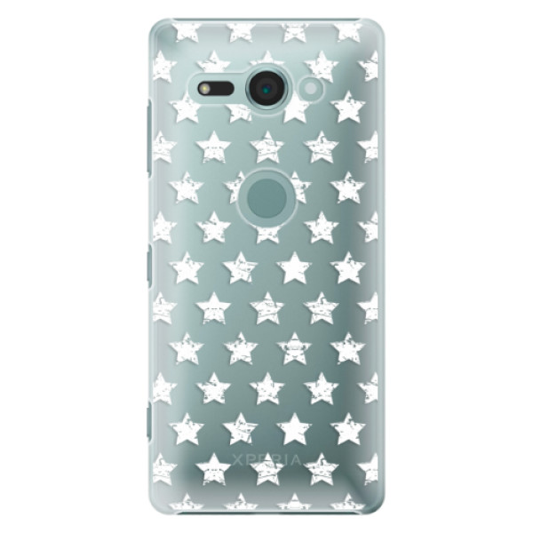 Plastové pouzdro iSaprio - Stars Pattern - white - Sony Xperia XZ2 Compact