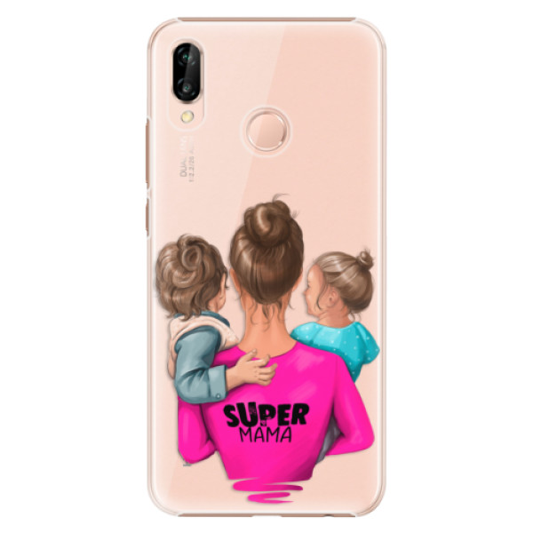 Plastové pouzdro iSaprio - Super Mama - Boy and Girl - Huawei P20 Lite