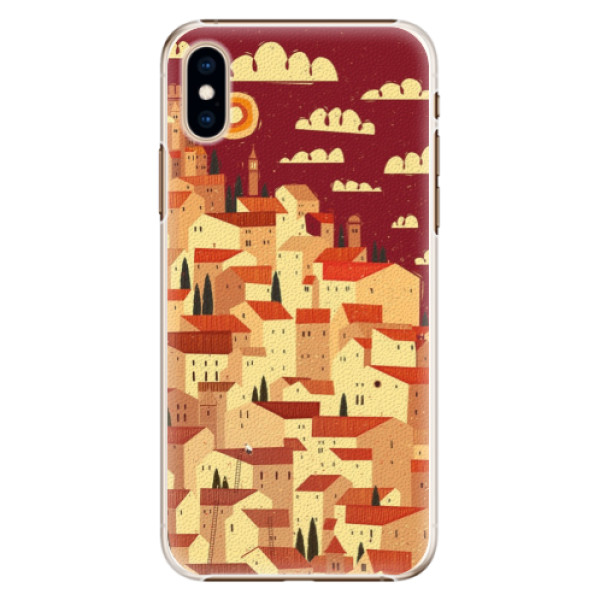 Plastové pouzdro iSaprio - Mountain City - iPhone XS