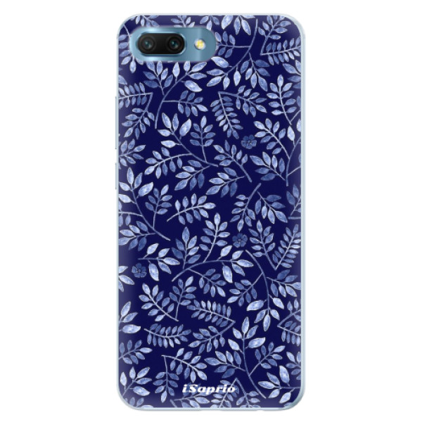 Silikonové pouzdro iSaprio (mléčně zakalené) Blue Leaves 05 na mobil Honor 10 (Silikonový kryt, obal, pouzdro iSaprio (podkladové pouzdro není čiré, ale lehce mléčně zakalené) Blue Leaves 05 na mobilní telefon Huawei Honor 10)