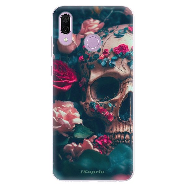 Silikonové pouzdro iSaprio - Skull in Roses - Huawei Honor Play