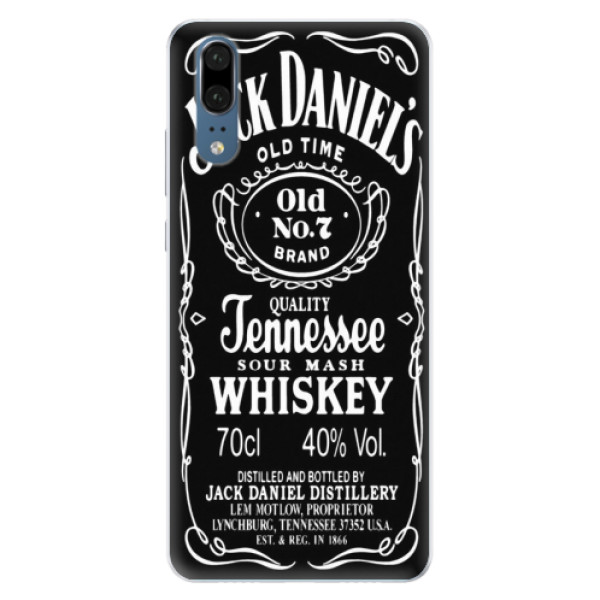 Silikonové pouzdro iSaprio - Jack Daniels - Huawei P20