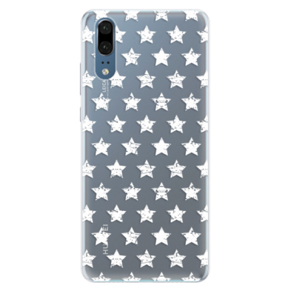 Silikonové pouzdro iSaprio - Stars Pattern - white - Huawei P20
