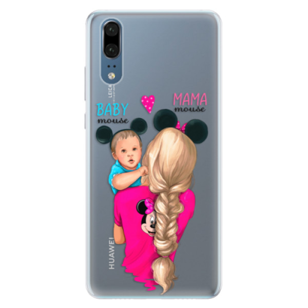 Silikonové pouzdro iSaprio - Mama Mouse Blonde and Boy - Huawei P20