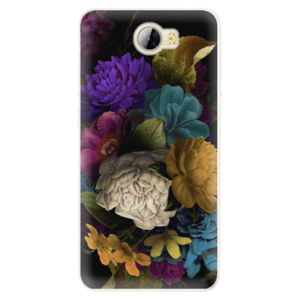 Silikonové pouzdro iSaprio - Dark Flowers - Huawei Y5 II / Y6 II Compact