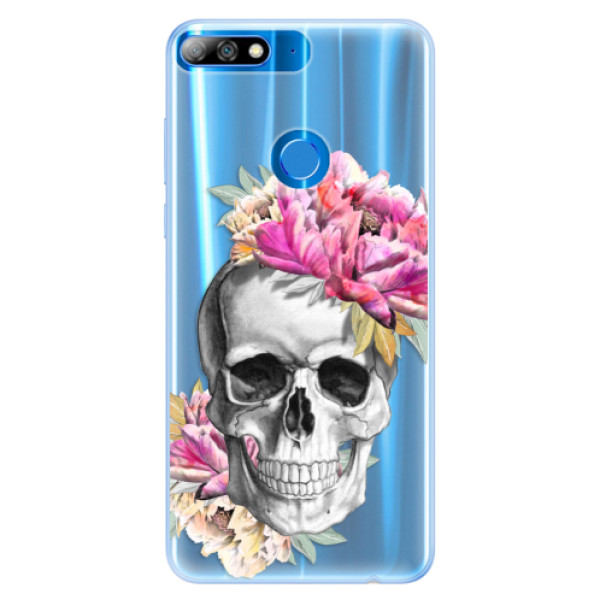 Silikonové pouzdro iSaprio - Pretty Skull - Huawei Y7 Prime 2018