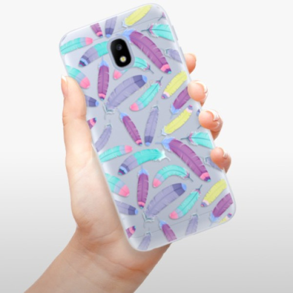 Silikonové pouzdro iSaprio - Feather Pattern 01 - Samsung Galaxy J3 2017