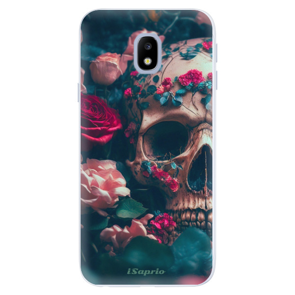 Silikonové pouzdro iSaprio - Skull in Roses - Samsung Galaxy J3 2017