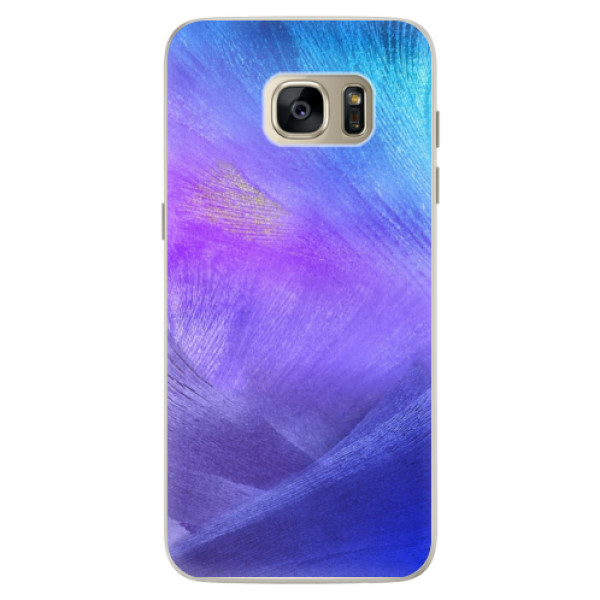 Silikonové pouzdro iSaprio - Purple Feathers - Samsung Galaxy S7