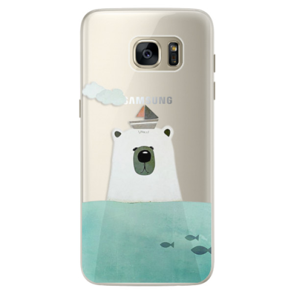 Silikonové pouzdro iSaprio - Bear With Boat - Samsung Galaxy S7