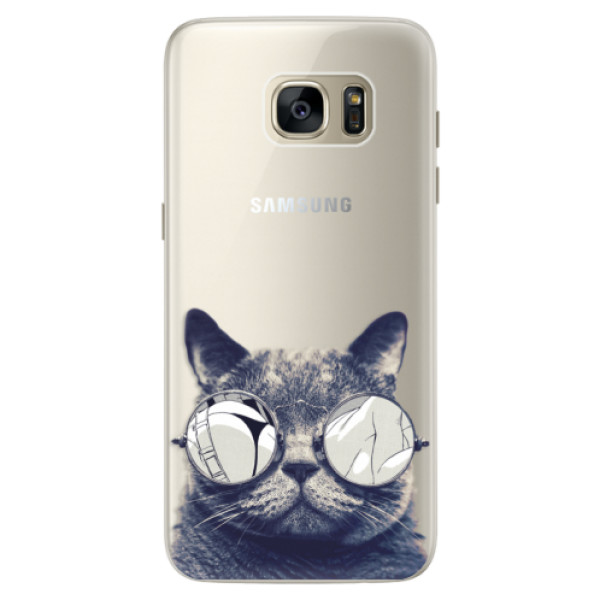 Silikonové pouzdro iSaprio - Crazy Cat 01 - Samsung Galaxy S7 Edge