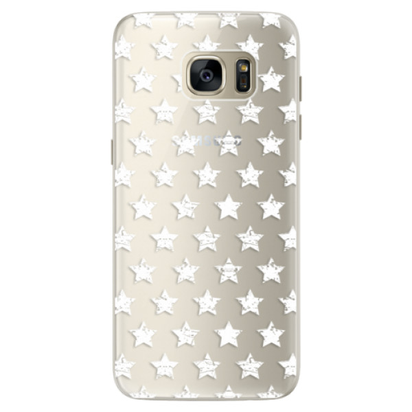 Silikonové pouzdro iSaprio - Stars Pattern - white - Samsung Galaxy S7 Edge