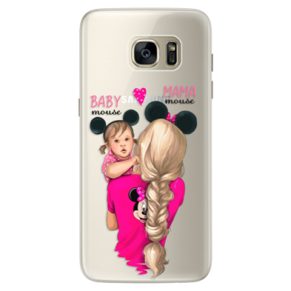 Silikonové pouzdro iSaprio - Mama Mouse Blond and Girl - Samsung Galaxy S7 Edge