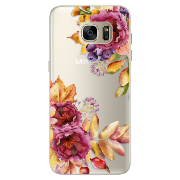 Silikonové pouzdro iSaprio - Fall Flowers - Samsung Galaxy S7 Edge