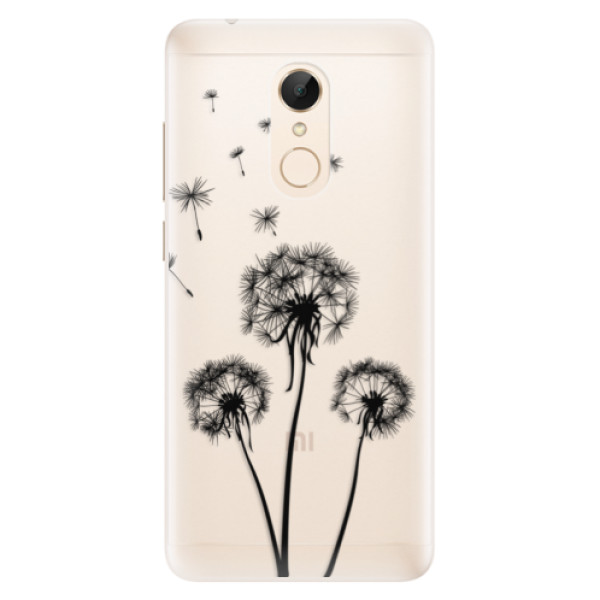 Silikonové pouzdro iSaprio - Three Dandelions - black - Xiaomi Redmi 5