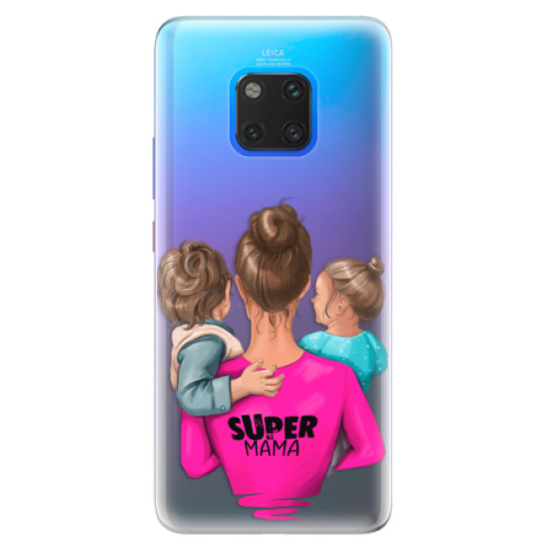 Silikonové pouzdro iSaprio - Super Mama - Boy and Girl - Huawei Mate 20 Pro