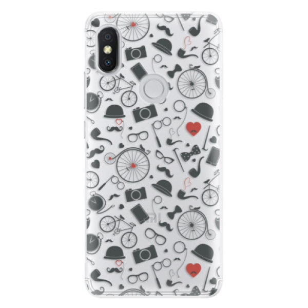 Silikonové pouzdro iSaprio - Vintage Pattern 01 - black - Xiaomi Redmi S2