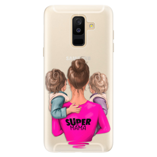 Silikonové pouzdro iSaprio - Super Mama - Two Boys - Samsung Galaxy A6+