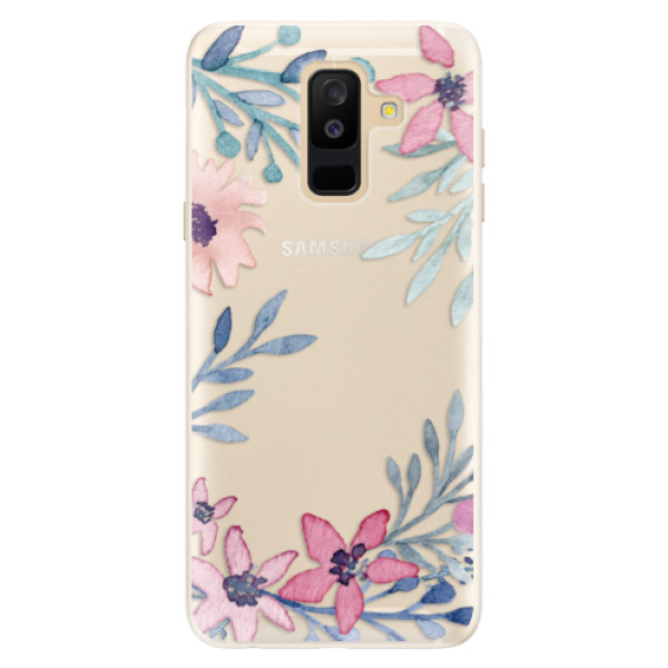 Silikonové pouzdro iSaprio - Leaves and Flowers - Samsung Galaxy A6+