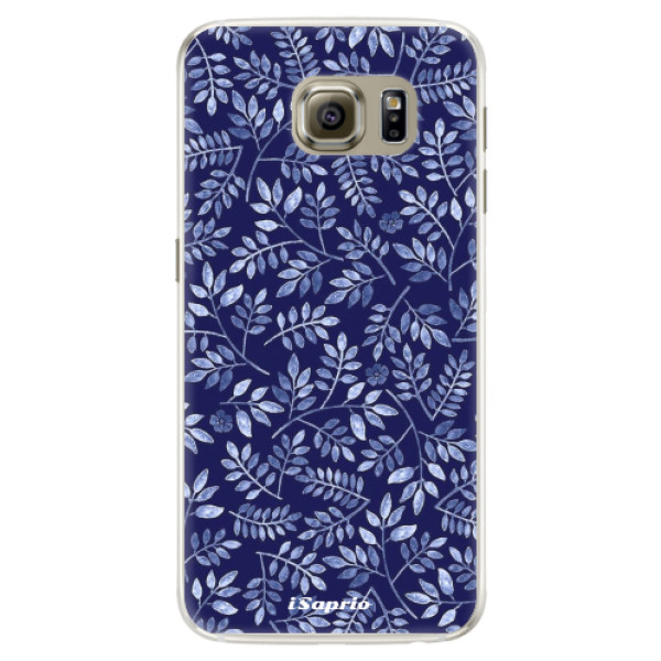 Silikonové pouzdro iSaprio - Blue Leaves 05 - Samsung Galaxy S6 Edge