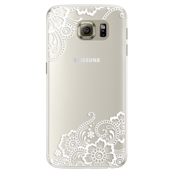 Silikonové pouzdro iSaprio - White Lace 02 - Samsung Galaxy S6 Edge