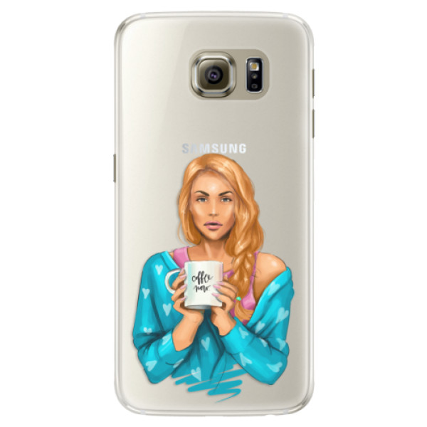 Silikonové pouzdro iSaprio - Coffe Now - Redhead - Samsung Galaxy S6 Edge