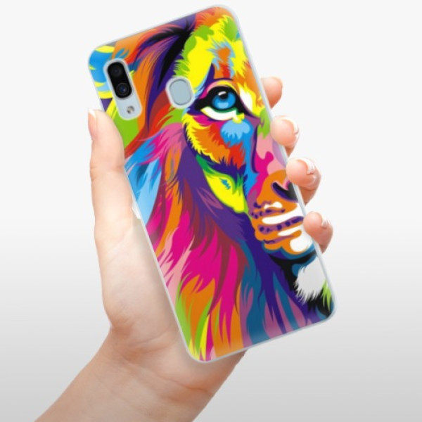 Silikonové pouzdro iSaprio - Rainbow Lion - Samsung Galaxy A30