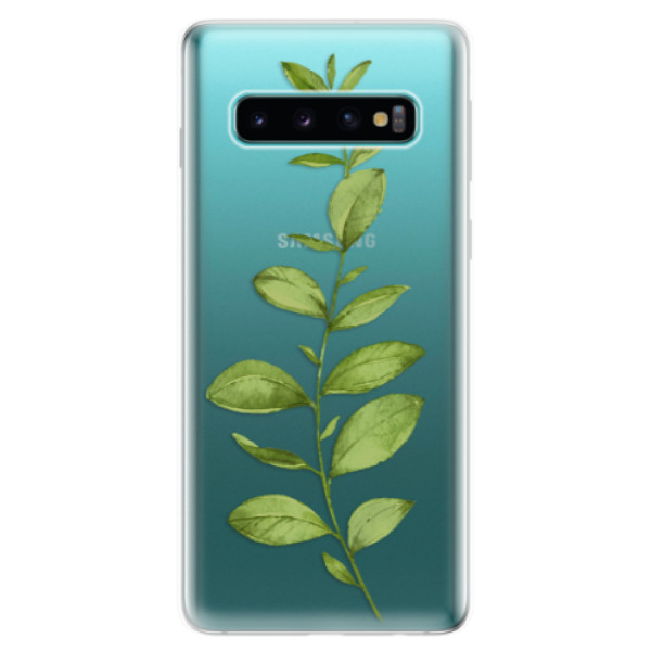 Odolné silikonové pouzdro iSaprio - Green Plant 01 - Samsung Galaxy S10