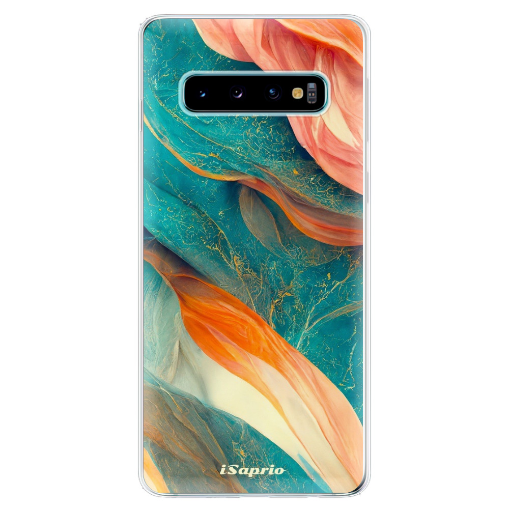 Odolné silikonové pouzdro iSaprio - Abstract Marble - Samsung Galaxy S10