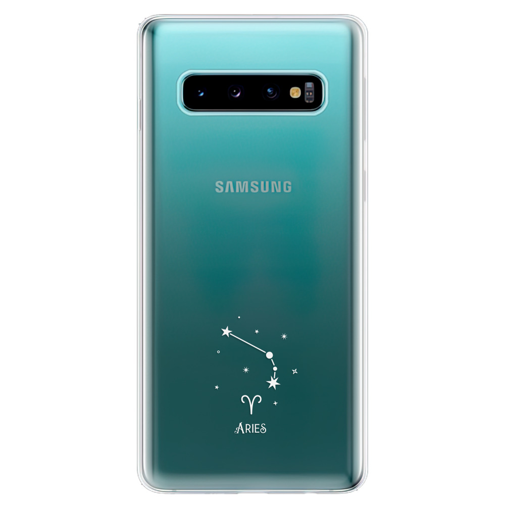 Odolné silikonové pouzdro iSaprio - čiré - Beran - Samsung Galaxy S10