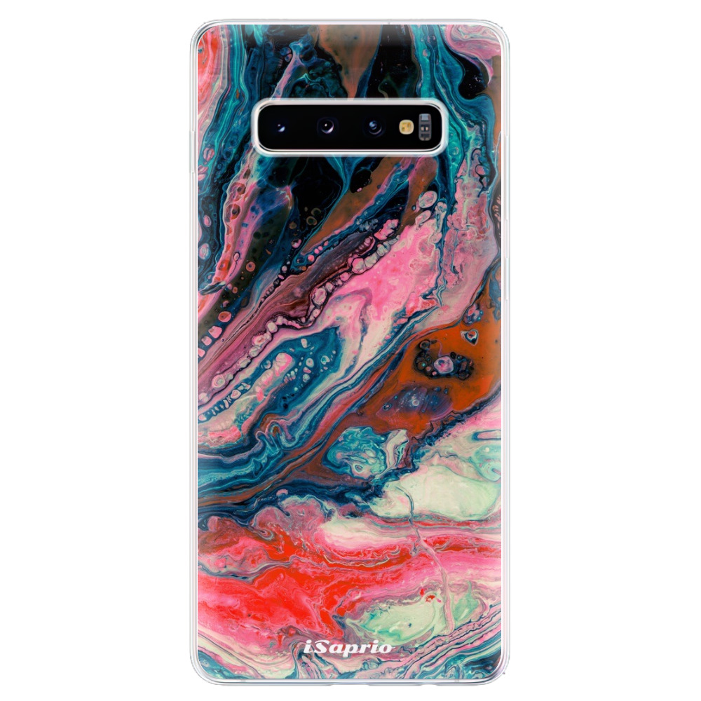 Odolné silikonové pouzdro iSaprio - Abstract Paint 01 - Samsung Galaxy S10+