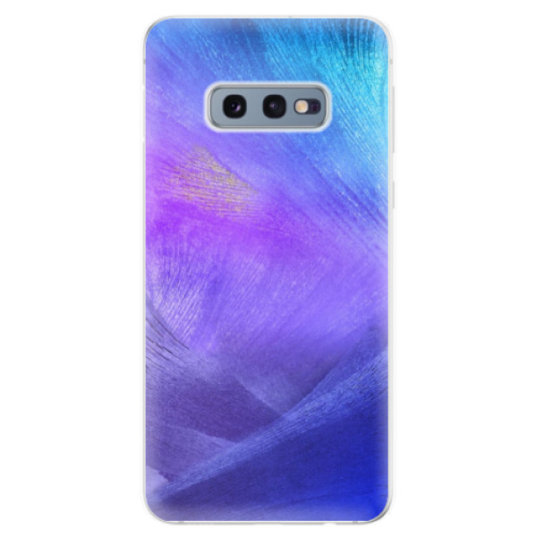 Odolné silikonové pouzdro iSaprio - Purple Feathers - Samsung Galaxy S10e
