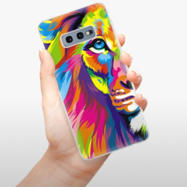 Odolné silikonové pouzdro iSaprio - Rainbow Lion - Samsung Galaxy S10e