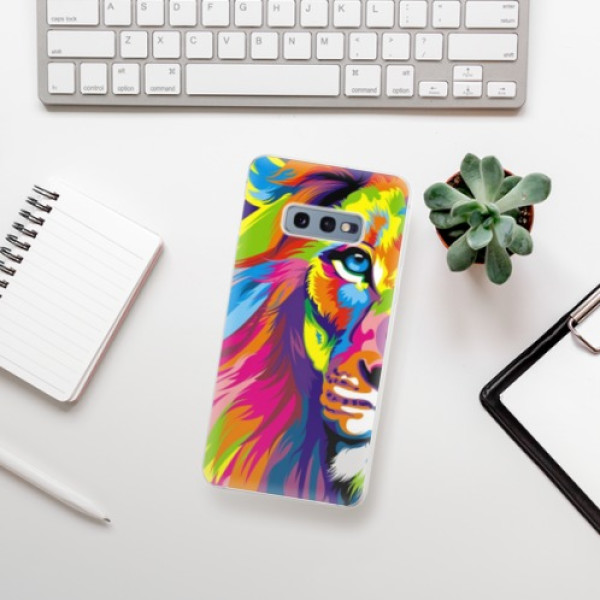 Odolné silikonové pouzdro iSaprio - Rainbow Lion - Samsung Galaxy S10e