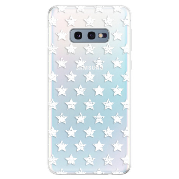 Odolné silikonové pouzdro iSaprio - Stars Pattern - white - Samsung Galaxy S10e