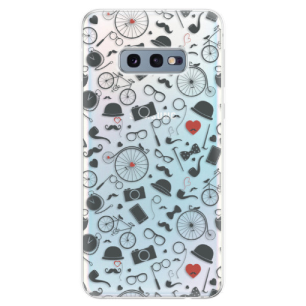 Odolné silikonové pouzdro iSaprio - Vintage Pattern 01 - black - Samsung Galaxy S10e