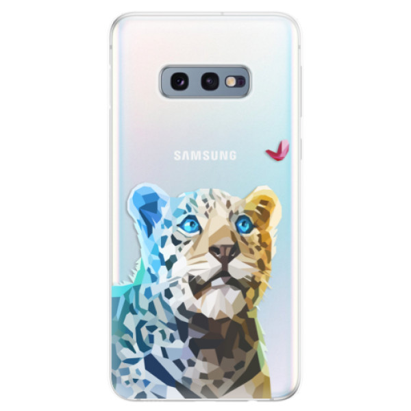Odolné silikonové pouzdro iSaprio - Leopard With Butterfly - Samsung Galaxy S10e