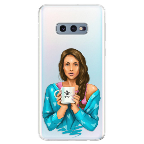 Odolné silikonové pouzdro iSaprio - Coffe Now - Brunette - Samsung Galaxy S10e