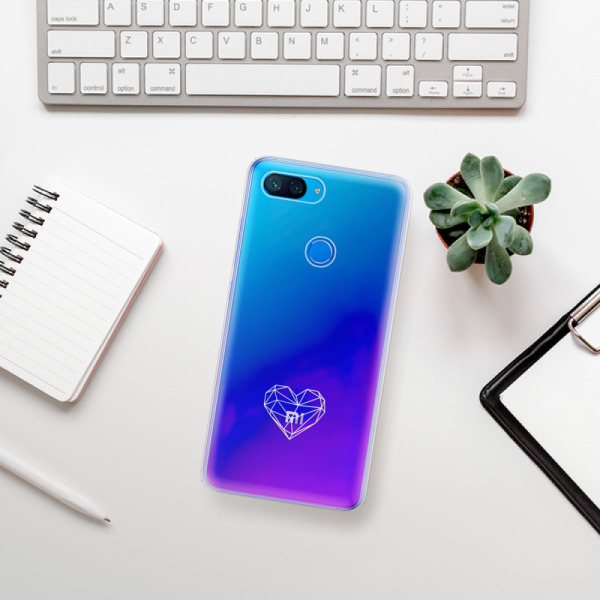 Odolné silikonové pouzdro iSaprio - čiré - Digital Love - Xiaomi Mi 8 Lite