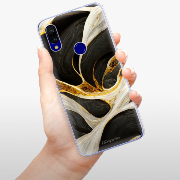 Odolné silikonové pouzdro iSaprio - Black and Gold - Xiaomi Redmi 7