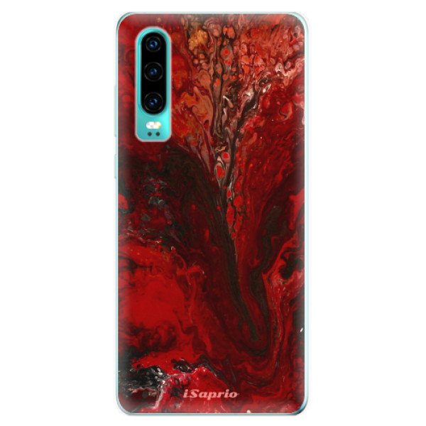 Odolné silikonové pouzdro iSaprio - RedMarble 17 - Huawei P30