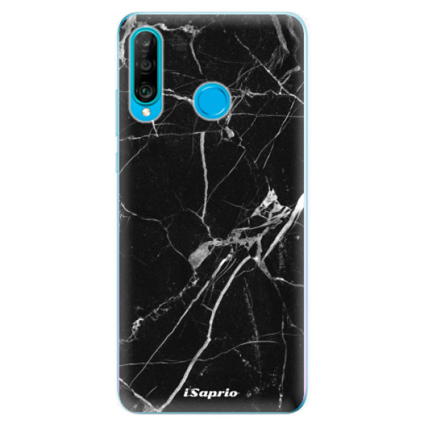 Odolné silikonové pouzdro iSaprio - Black Marble 18 - Huawei P30 Lite