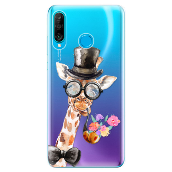 Odolné silikonové pouzdro iSaprio - Sir Giraffe - Huawei P30 Lite