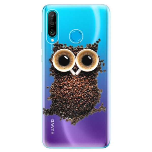 Odolné silikonové pouzdro iSaprio - Owl And Coffee - Huawei P30 Lite