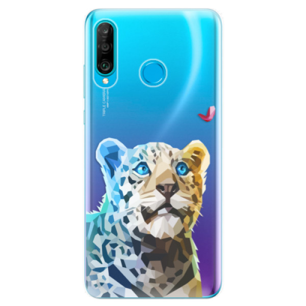 Odolné silikonové pouzdro iSaprio - Leopard With Butterfly - Huawei P30 Lite