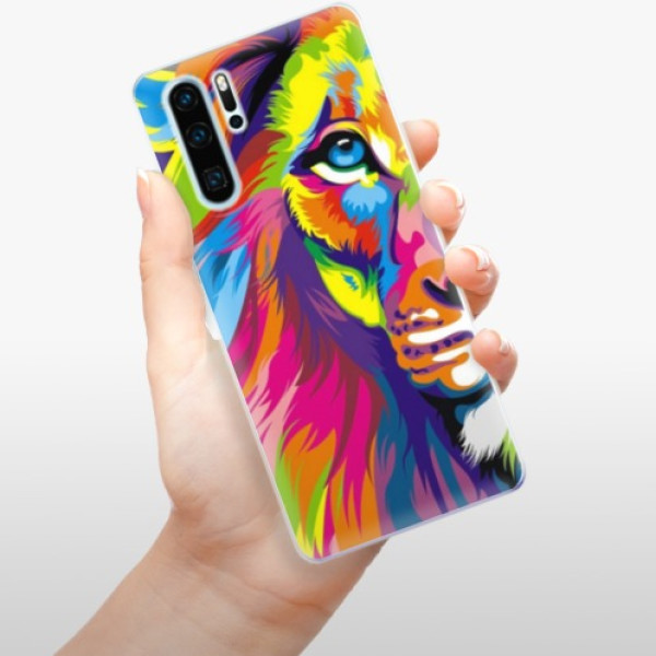 Odolné silikonové pouzdro iSaprio - Rainbow Lion - Huawei P30 Pro