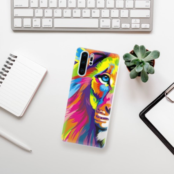 Odolné silikonové pouzdro iSaprio - Rainbow Lion - Huawei P30 Pro