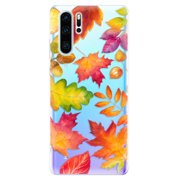 Silikonové odolné pouzdro iSaprio Podzimní Lístečky na mobil Huawei P30 Pro (Silikonový odolný kryt, obal, pouzdro iSaprio Podzimní Lístečky na mobilní telefon Huawei P30 Pro)